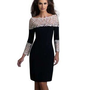 NWT Saboroma Lace Collar Column Dress 12